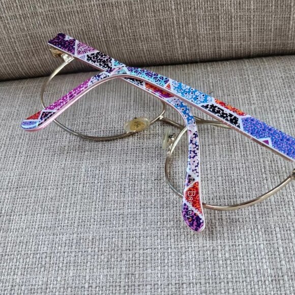 Vera Bradley Women Eyeglasses/Sunglasses Frame Gold Tone MODERN MADLEY Glasses - Picture 4 of 12